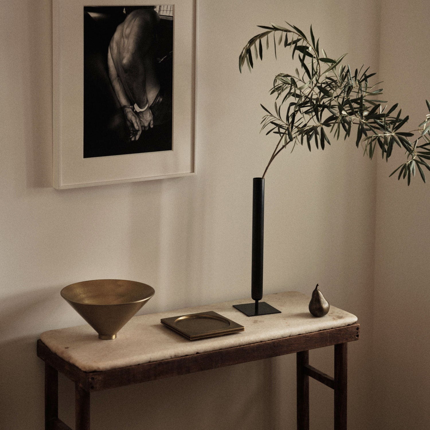 audo copenhagen (menu) | stance vase | bronzed brass 50cm