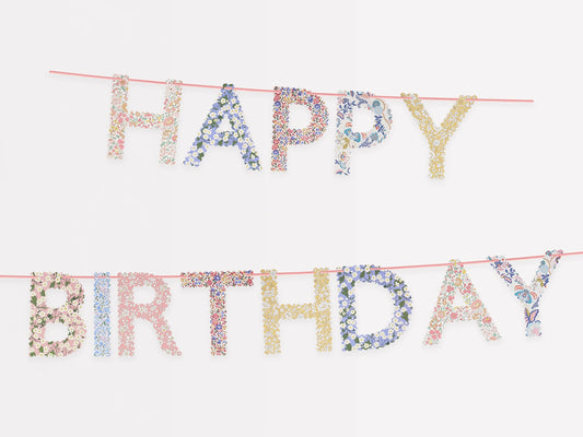 Meri Meri x Liberty Happy Birthday Garland