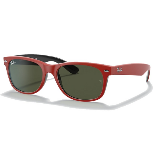 RAYBAN - NEW WAYFARER | Rubber Red on Black w/ Green