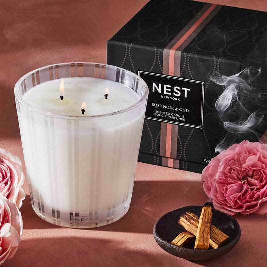 Rose Noir & Oud 3 Wick Candle