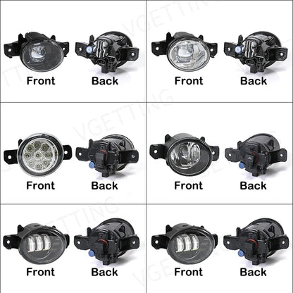 1 Pair LED Fog Lamps For Nissan Altima QASHQAI X-Trail Sylphy Almera March Pathfinder Super Bright Foglights DRL Car Accessories
