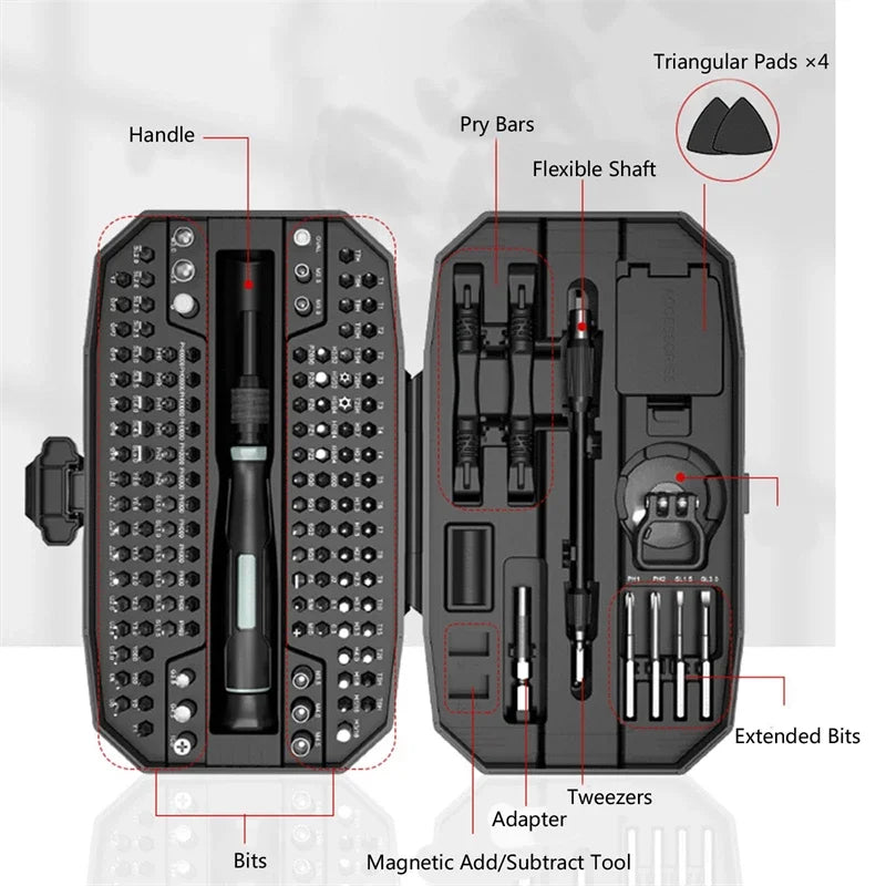 152 in 1 magnetic mini precision electric screwdriver Set Laptop Tool Kit Professional Computer Screwdriver Repair Screwdriver