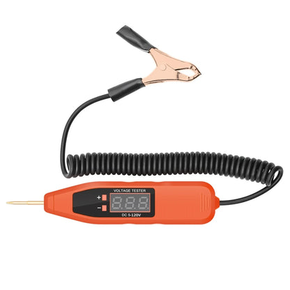 5V 120V Automotive Circuit Voltage Tester Pen Positive and Negative Pole Detection Probe Spring Wire Car Electrical Circuit Test