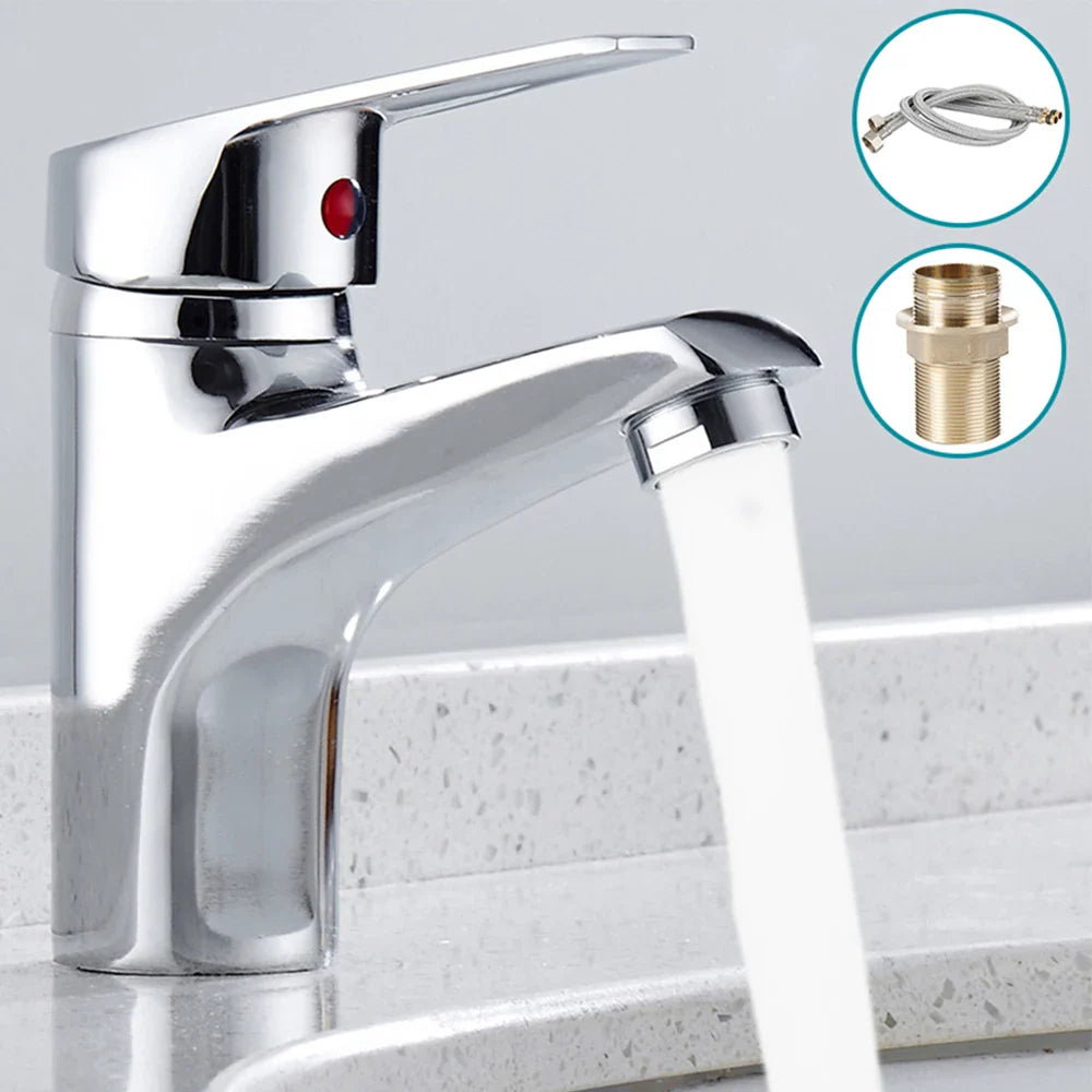 Bathroom Faucets Hot and Cold Mixer Faucets Vanity Bathroom Kitchen Deck Mounted Bathroom Single Lever Sink Faucets Dropshipping