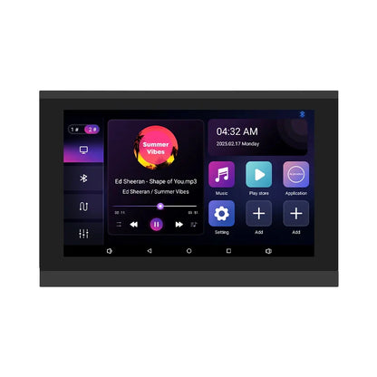 7 Inch Smart Home Background Music Player Stereo Sound WIFI Touch Screen 2 zone Audio Android Bluetooths Wall Amplifier systems