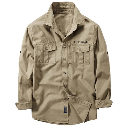 Brand Cotton Shirt Men's Spring Casual Cargo Shirts Male Long Sleeves Shirts Camiseta Masculina Plus Size 5XL 6XL