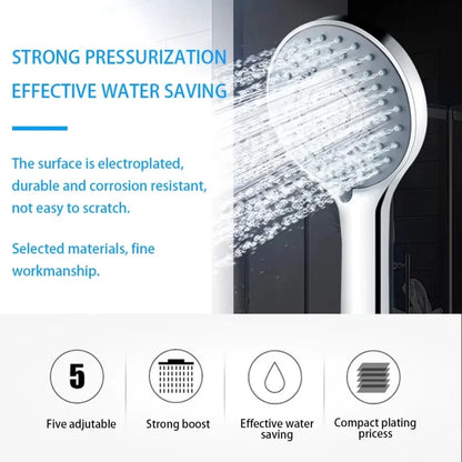Bathroom Sprayer Shower Jet Shower Head Water Saving Portable Adjustable 5 Modes Spa Shower Bath Head Bathroom Accessories