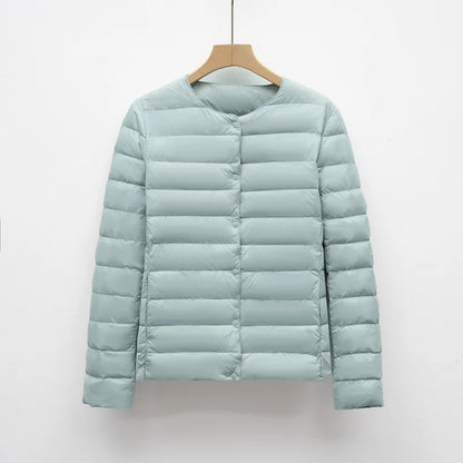 12 Colors Women Long Sleeves 90% White Duck Down Female Slim Warm Inner Ultra Lightweight Packable Ski Jacket Down Liner Jackets