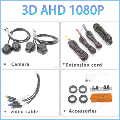 Car 360° panoramic system camera for Android multimedia screen, Android multimedia system with 360APP function
