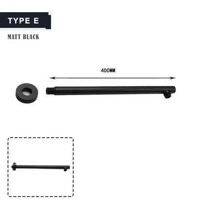Black G1/2 Ceiling & Wall Mounted Shower Arm Free Shipping Stainless Steel Shower Head Holder Gold Shower Fixed Pipe for Shower