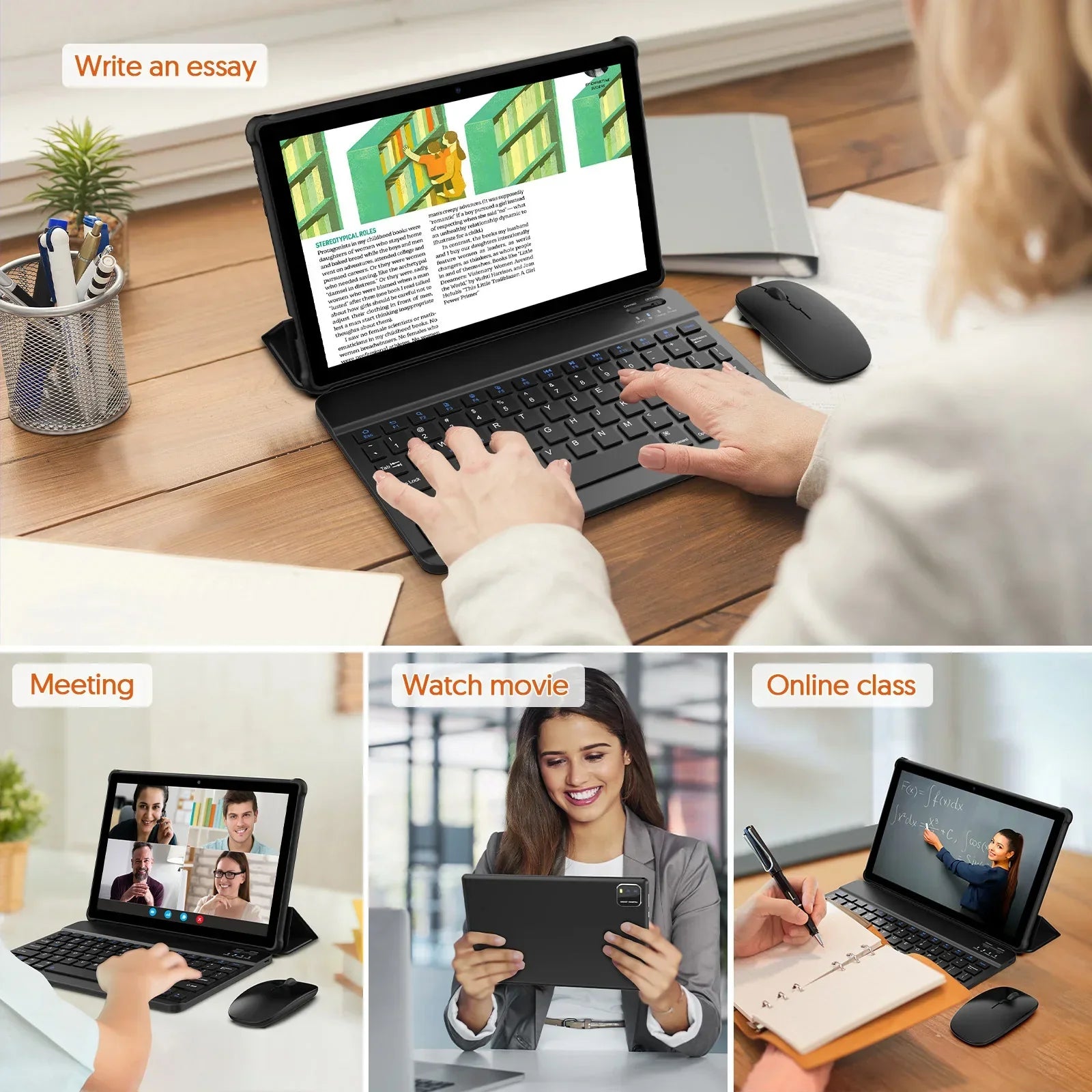 2026 Model Tablet | Brand New Android 16 | 10.0-inch Display | 12GB (3GB+9GB Virtual) RAM + 64GB ROM | Dual Cameras | 6,000mAh