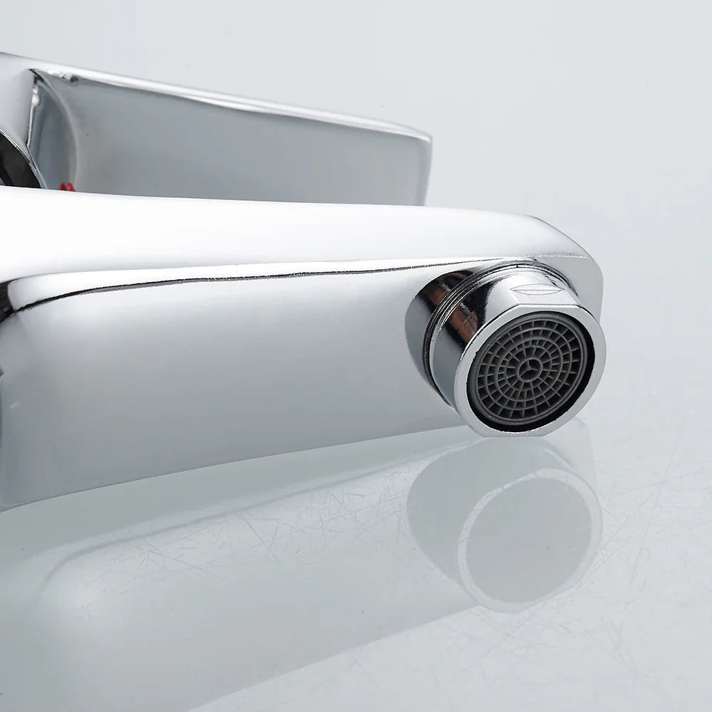 Bathroom Faucets Hot and Cold Mixer Faucets Vanity Bathroom Kitchen Deck Mounted Bathroom Single Lever Sink Faucets Dropshipping