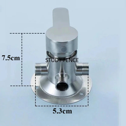 1pc 304 Stainless Steel Surface Mounted Faucet, Shower Head Switch Faucet, Quarter Caliber, Bathroom Hardware Accessories