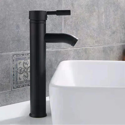 Black Basin Faucet Stainless Steel Paint Faucet Bathroom Single Handle Basin Faucets Blacked Single Hole Hot Cold Mixer Tap