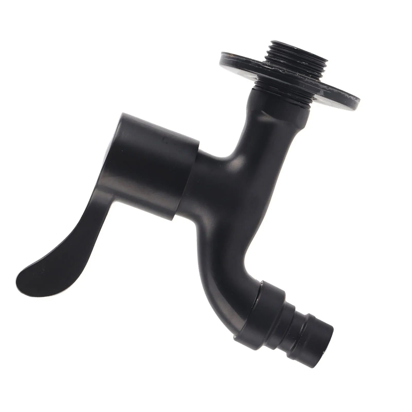 304 Stainless Steel Black Wall Mount Tap Garden Water Faucet for Bathroom(Washing Machine)