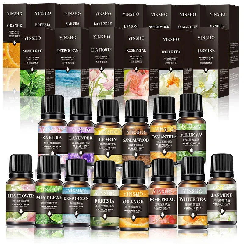 Aromatherapy 10ml Essential Oils for Humidifier Aromatic Oil Fragrance Oil Water-soluble Lavender Rose Lemon Mint