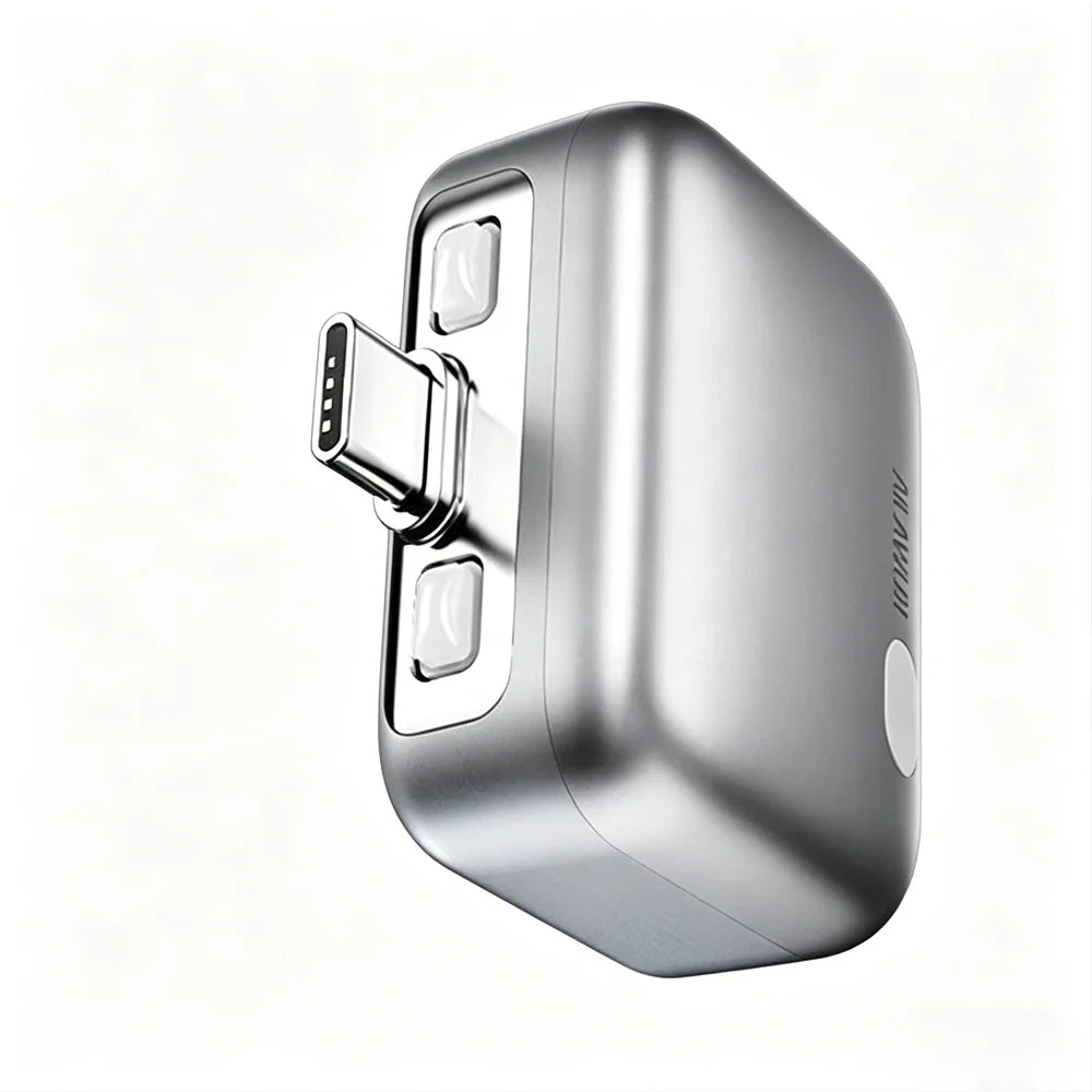 1pcs  20000mAh Portable Charger with Detachable Plug,Fast Charging Power Bank with Built-in Cable,Smart Battery Detection