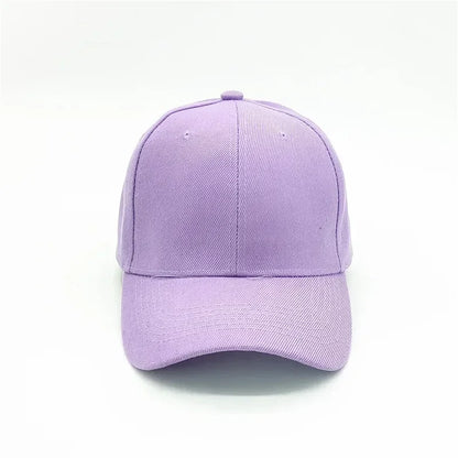 Adult solid acrylic baseball cap Curved visor hats Men women casual plain trucker cap Adjustable sun hats casquette  Dad hats