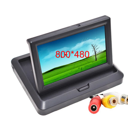 Car Rear View Camera or with Monitor 5 Inch 800*480 TFT LCD Foldable Reverse Parking And 12 LED Night Vision