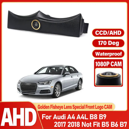 Car Front Camera For Audi A4 A4L B8 B9 2017 2018 Not Fit B5 B6 B7 Car Special Front HD Camera High Quality Waterproof CCD HD