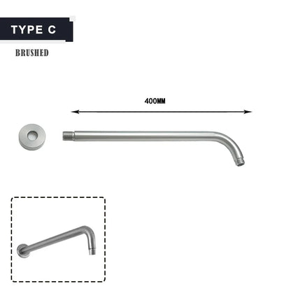 Black G1/2 Ceiling & Wall Mounted Shower Arm Free Shipping Stainless Steel Shower Head Holder Gold Shower Fixed Pipe for Shower