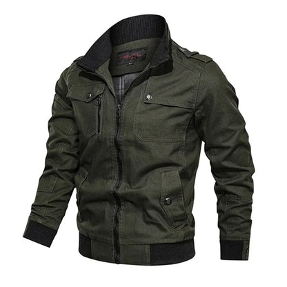 Bomber Jacket Men Fashion Casual Windbreaker Jacket Coat Men 2025 Spring Autumn New Hot Outwear Solid Stand Slim Jacket Mens