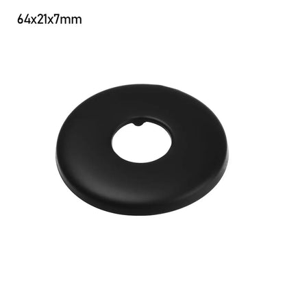1Pcs Black Shower Faucet Decorative Cover Chrome Finish Stainless Steel Water Pipe Wall Covers Bathroom Accessories