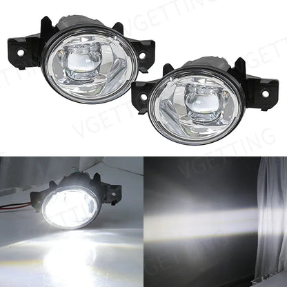 1 Pair LED Fog Lamps For Nissan Altima QASHQAI X-Trail Sylphy Almera March Pathfinder Super Bright Foglights DRL Car Accessories