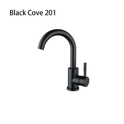 Bathroom Basin Faucet 304 Stainless Steel Hot Cold Wash Mixer Crane Tap 360 Rotation Sink Faucets Single Lever Tap For Bathroom