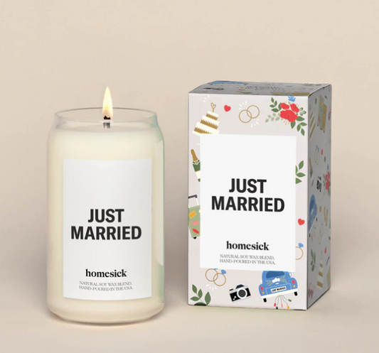 Just Married Candle
