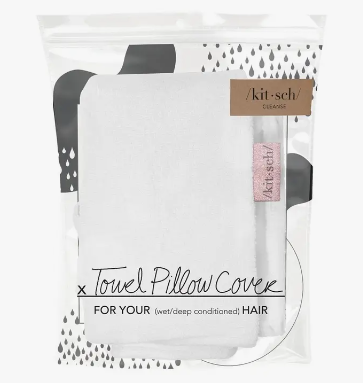 Towel Pillow Cover for Wet Hair - Ivory