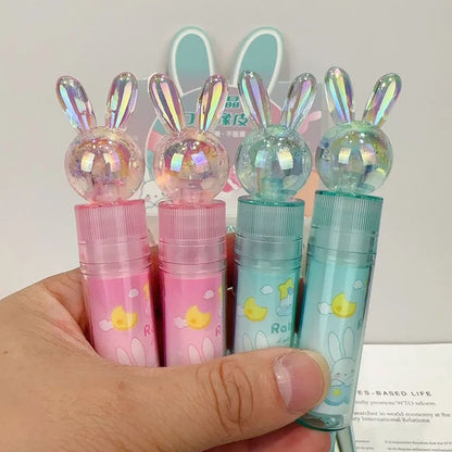 1 Piece Cute Kawaii Crystal Rabbit Lipstick Rubber Stationery School Office Supply Creative Novelty Pencil Eraser Novelty Pretty