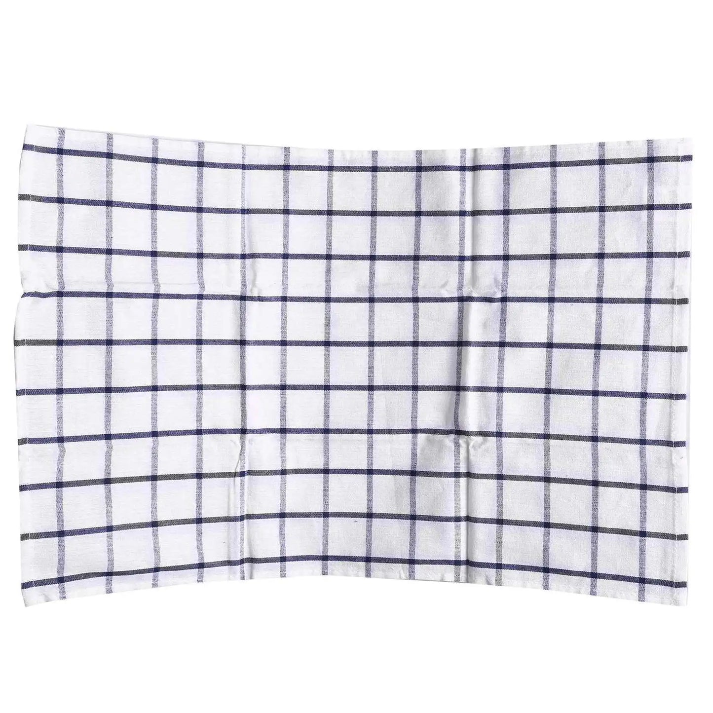 AFOURT-6Piece High Quality Blue White Plaid Striped Tea Towel Kitchen Towel Napkin Table Cloth 100% Cotton Woven Fabric