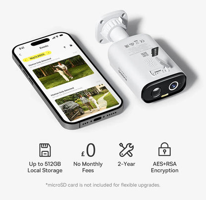 Baseus Security S1 Lite Solar Security Camera Wireless Outdoor Camera Continuous Power 2K Resolution 135°FOV IP67 Wifi Camera