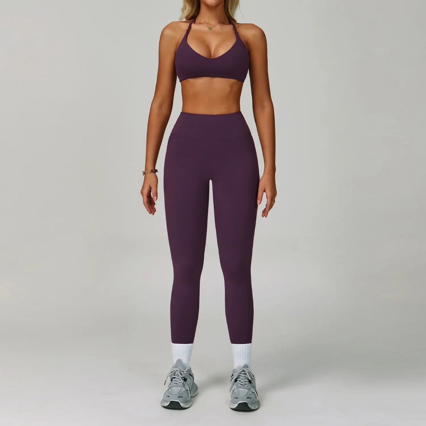 2Pcs Sets Women's Tracksuit Fitness Clothes Yoga Sets Sportswear Workout Bra High Waist Leggings Set Gym Clothing Sports Suits