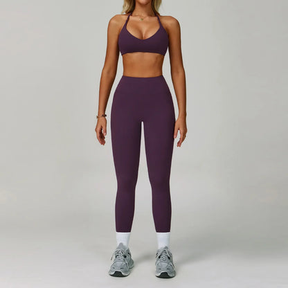 2Pcs Sets Women's Tracksuit Fitness Clothes Yoga Sets Sportswear Workout Bra High Waist Leggings Set Gym Clothing Sports Suits