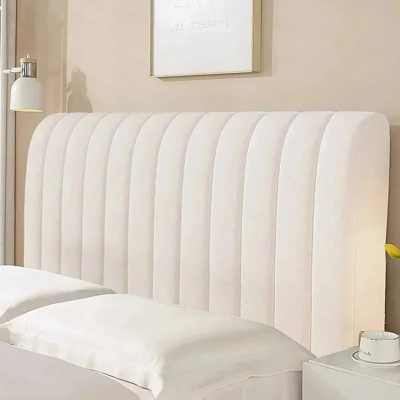 Bed Headboard Cover Luxury Soft Thick Velvet All-inclusive Solid Color Bedside Bed Back Dust Protector Home Room Bed