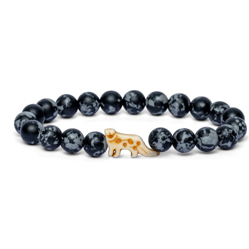 FAHLO - SNOW LEOPARD TRACKING BRACELET | PAPILLAE STONE