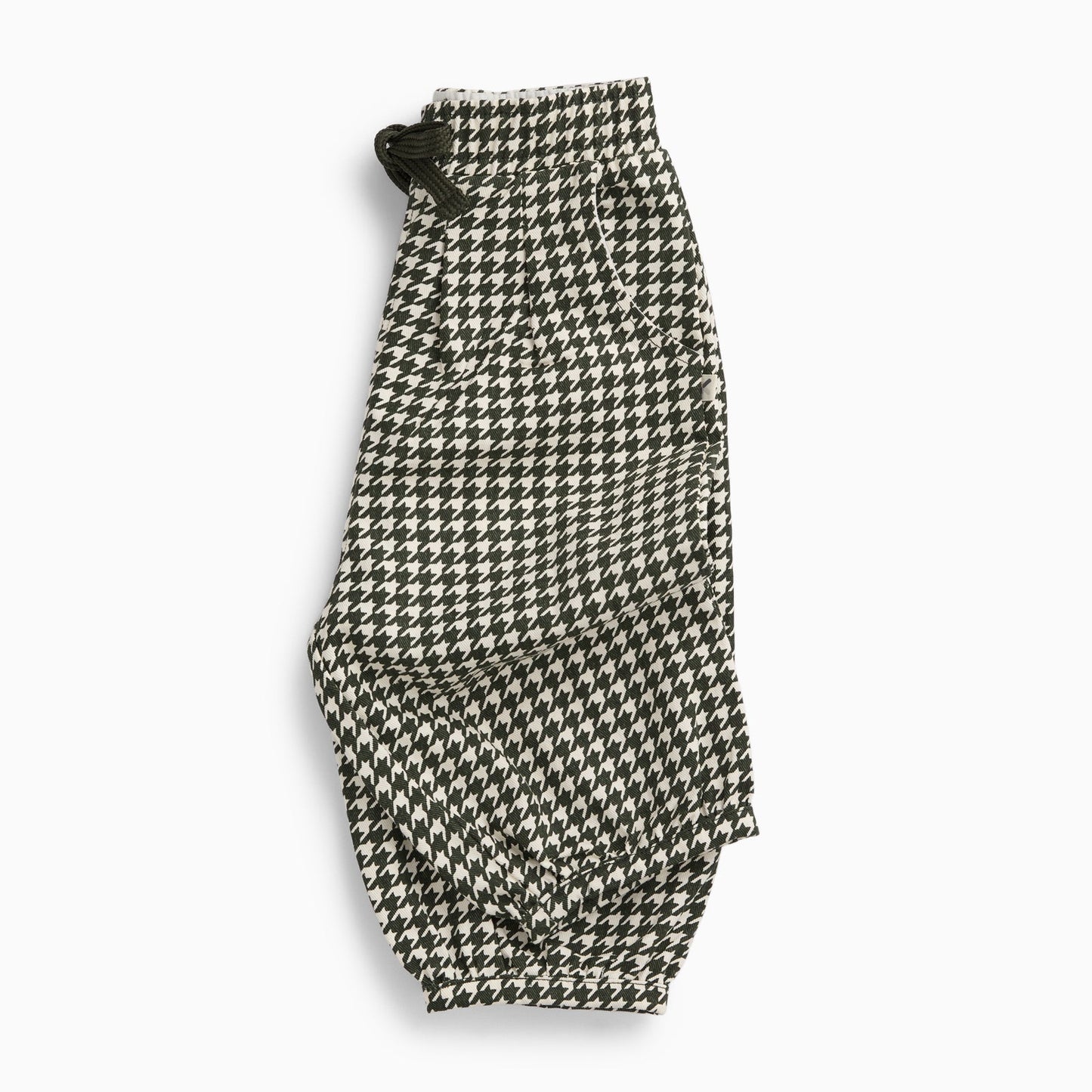 KIDLY by MORI Barrel Leg Houndstooth Trousers