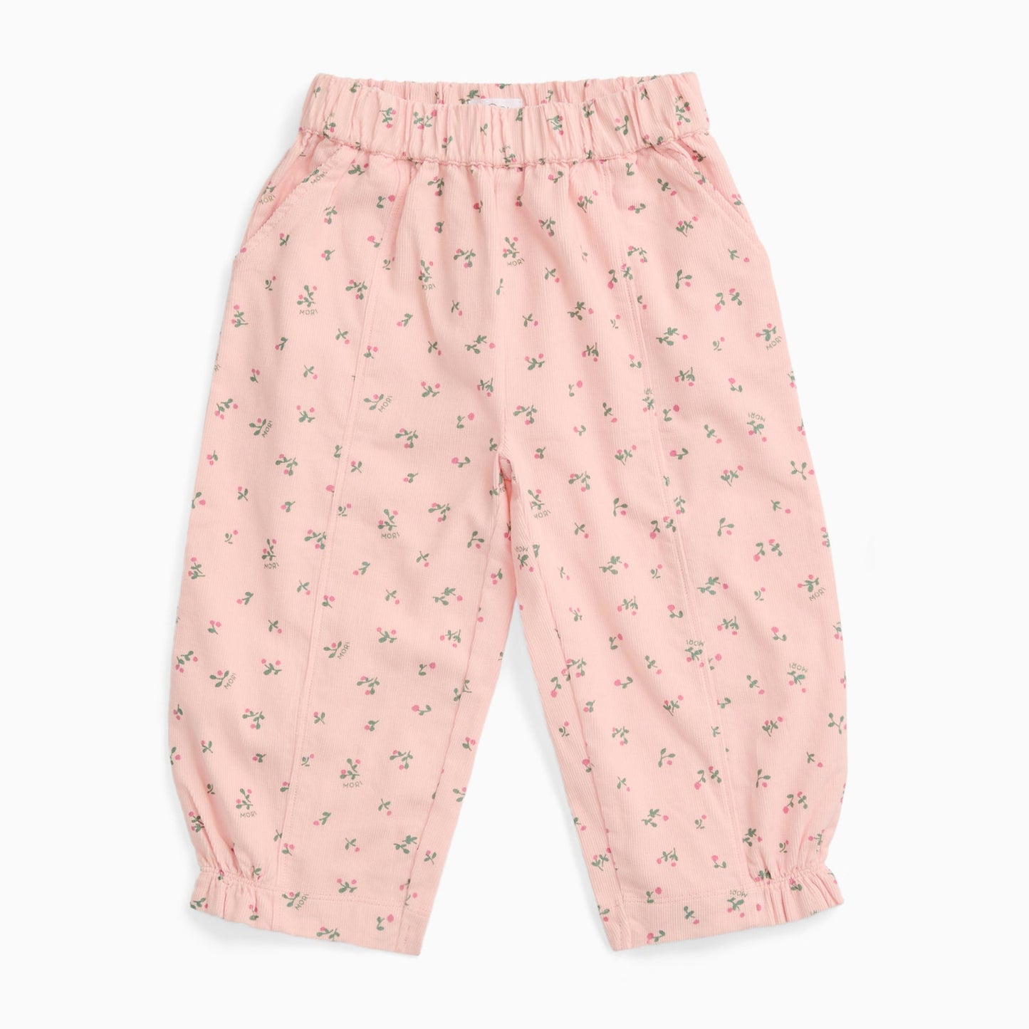 Floral Frilled Soft Corduroy Trousers