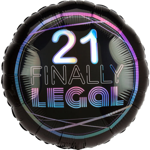 "Finally 21" Milestone Birthday Foil Balloon