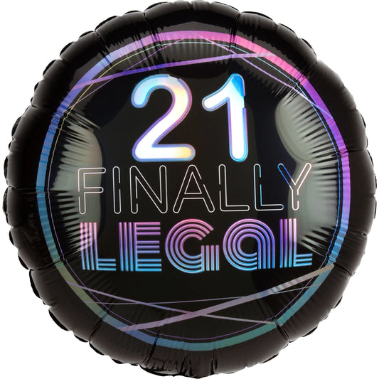 "Finally 21" Milestone Birthday Foil Balloon
