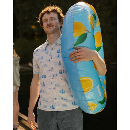 TENTREE - REDWOOD SHIRT | White Oak Heather/Lake Sasquatch