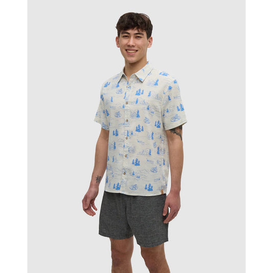 TENTREE - REDWOOD SHIRT | White Oak Heather/Lake Sasquatch