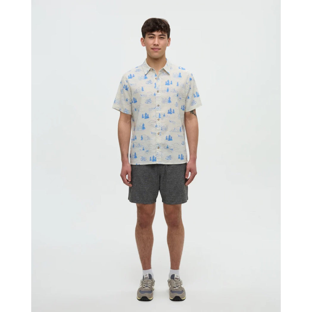 TENTREE - REDWOOD SHIRT | White Oak Heather/Lake Sasquatch