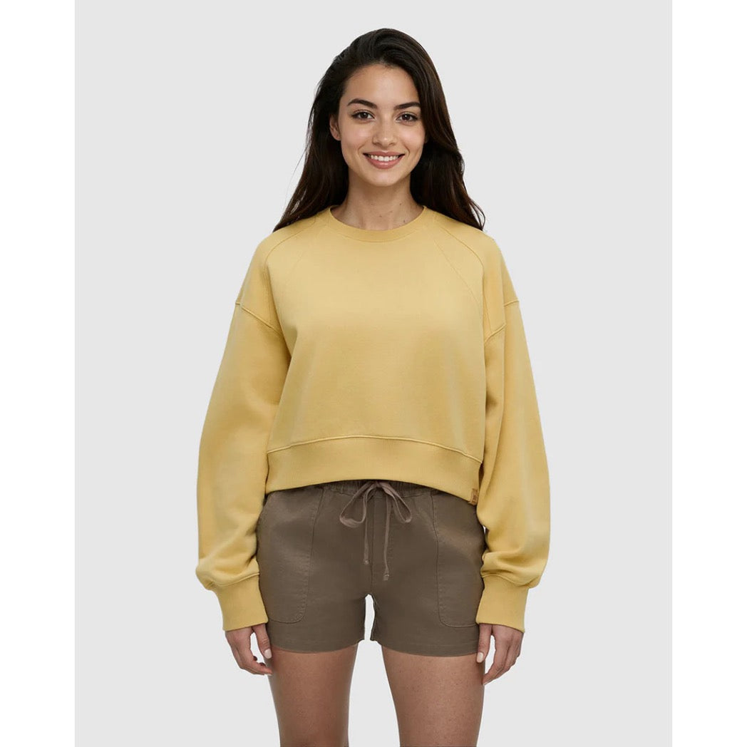 TENTREE -  BLUFFS CROPPED CREW | Dusk Yellow