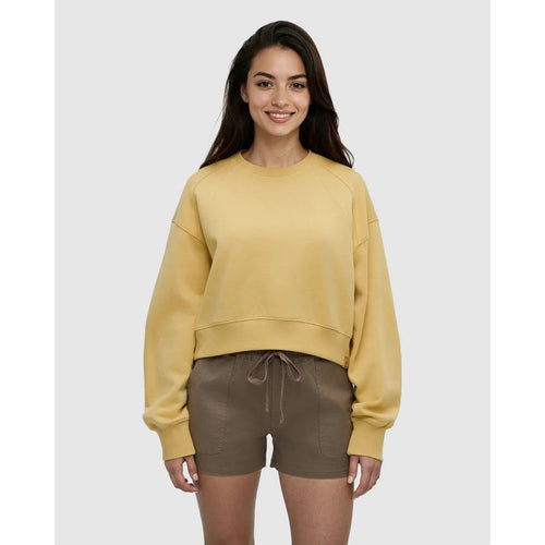 TENTREE -  BLUFFS CROPPED CREW | Dusk Yellow