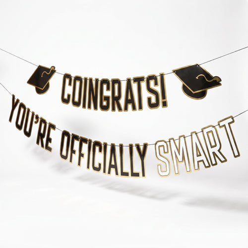 "Congrats! You're Officially Smart" Graduation Banner