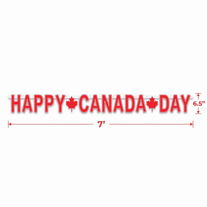 "Happy Canada Day" 7ft Letter Banner Decoration