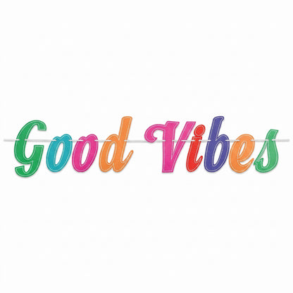 "Good Vibes" 70s Retro Letter Banner Decoration